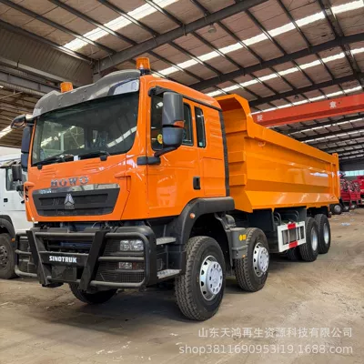 Chinese factory directly sells HOWO TX8x4 dump truck trailers to Africa, offering cross-border sales