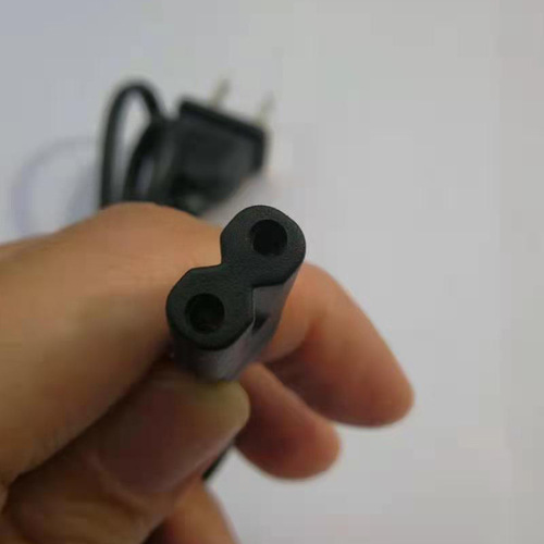 Suitable for 8-character power cord, two holes, TCL audio, TV monitor, PS4 small desk lamp, charger cord, two holes, 2 cores