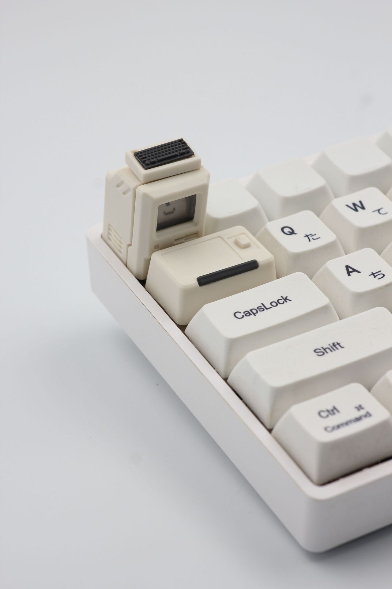 MAC keycap FC rojo y blanco máquina keycap Teclado mecánico 80's Mac macita retro personalizado transparente keycap