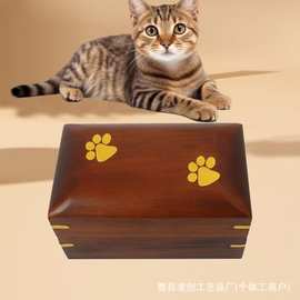 现货木质收纳宠物骨灰盒狗狗猫咪棺材殡葬用品实木