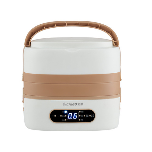 Chigo Electric Heating Lunch Box Intelligent Portable Insulation Plug-in Heating Self-Heating Steaming Rice Cooking Rice Bucket Wholesale