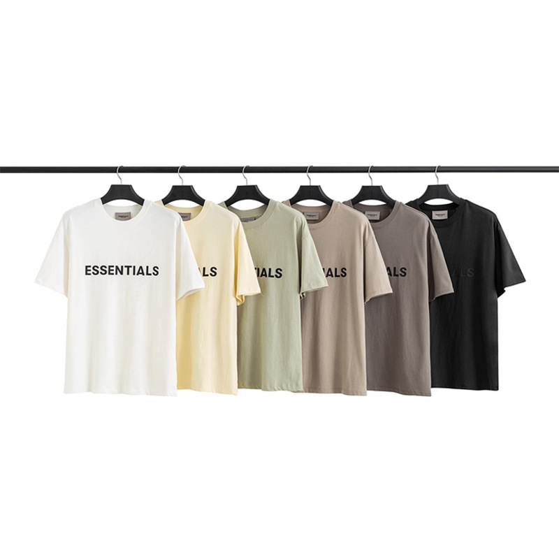 Fog Essentials Season 7 Reissue Letter Print Cotton Short Sleeve T-Shirt for Men and Women
