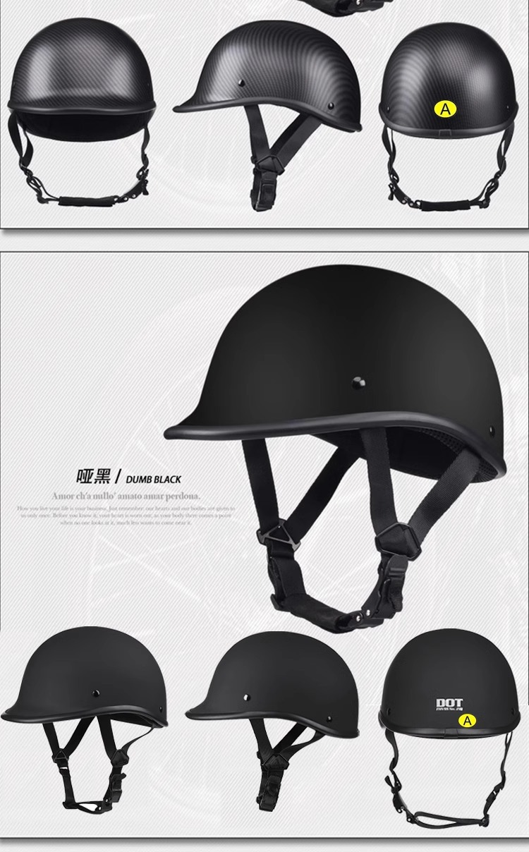 Cross-border 3C American retro motorcycle half helmet for men, electric motorcycle helmet, summer sun protection safety helmet for women