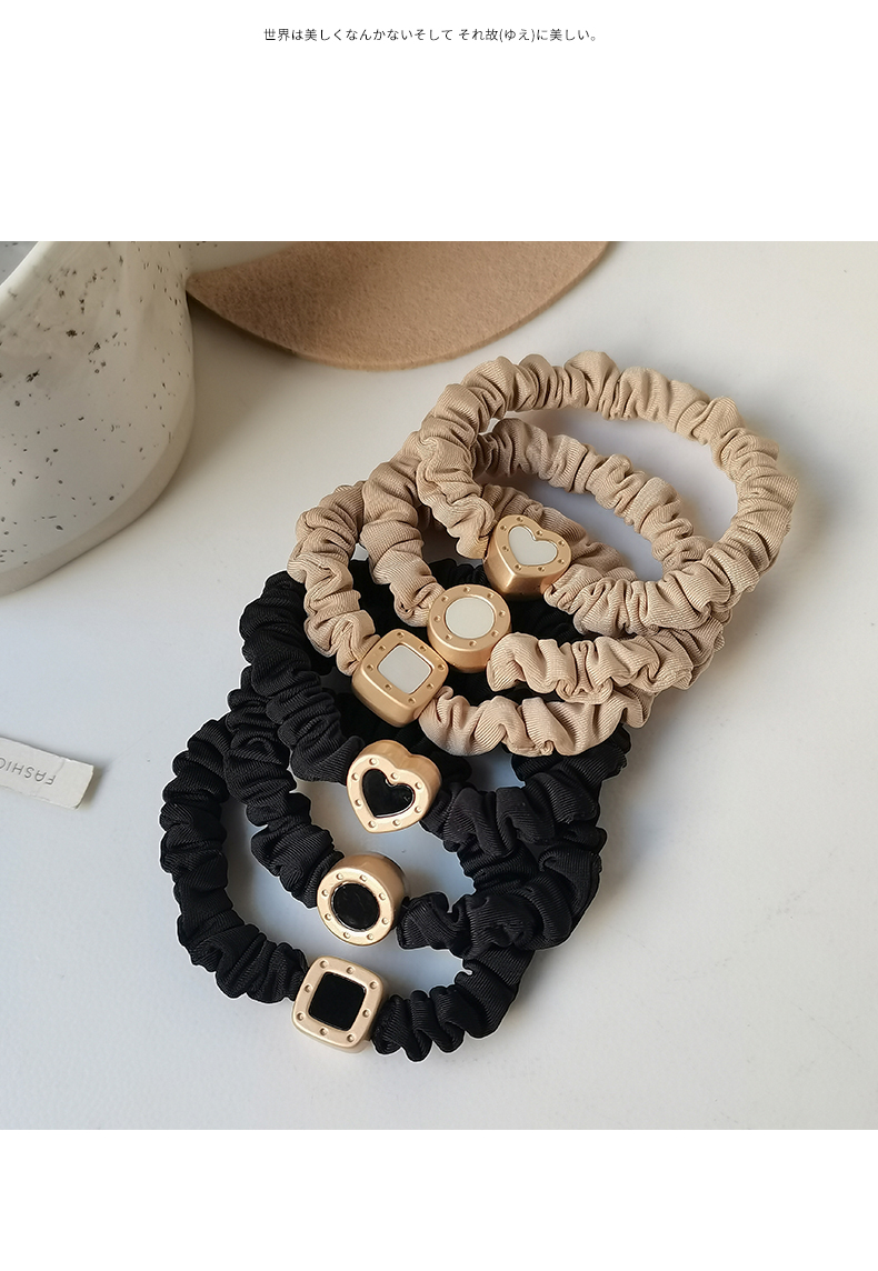 时尚丸子头小肠发圈女高弹力耐用皮筋女扎头发绳头饰简约气质头绳详情16