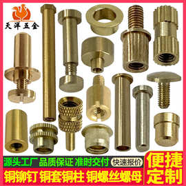 铜机加工件 铜件车加工 车床铜件 铜铆钉 铜套铜柱 铜螺丝铜螺母