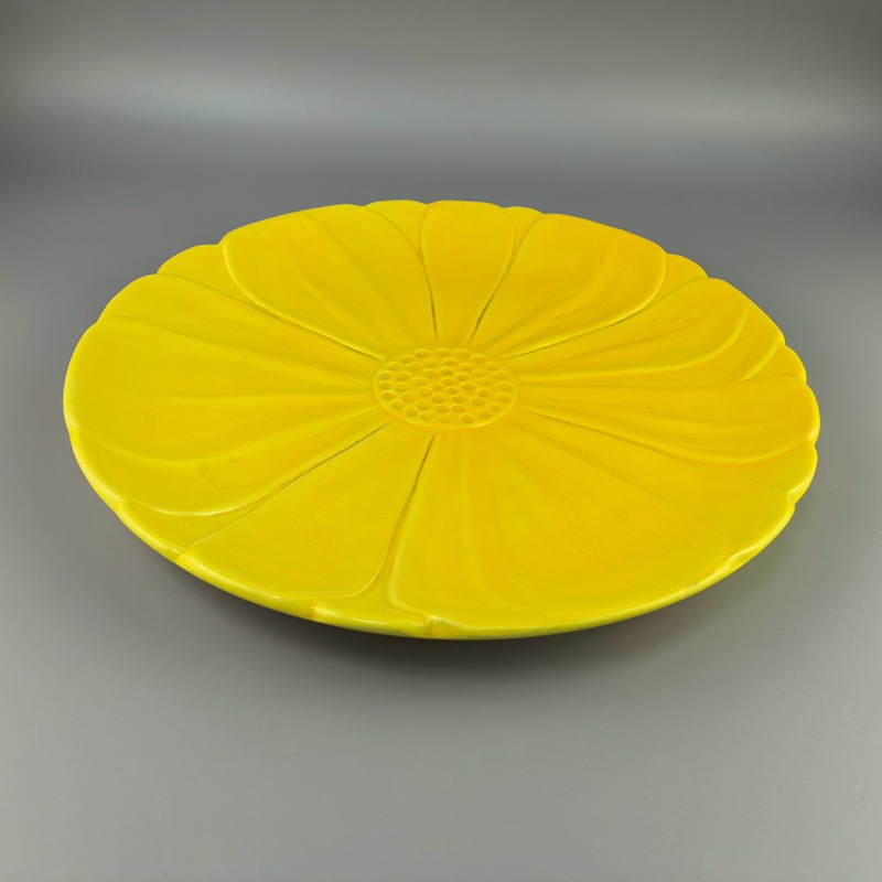 Baiyun Lotus Lotus esmaltado cerámica de color gran disco decorativo de frutas, nueces, platos de bocadillos, platos de platos