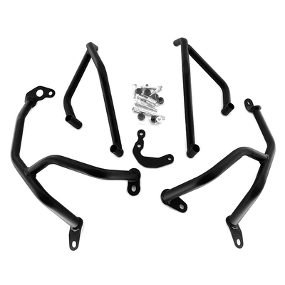 Motorcycle bumper 9Gt 21-25 Years Modified - upper-and-lower-guardrails-black-export-quality-set