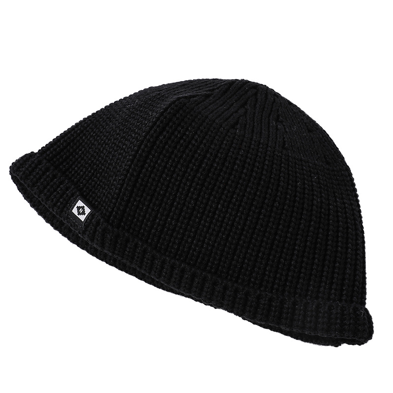 Knitted for men, fashionable autumn and winter, new solid color warm melon skin hat, versatile, casual, Korean N-brand_voghion.com