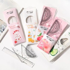 学生物差しセット四点セット測量製図プラスチックオフィス教育物差し加工物差し