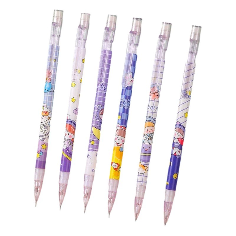 Мультяшный пресс-карандаш Учащиеся начальной школы Карандаш без заточки 0,5 непрерывный сердечник автоматический карандаш милый карандаш для письма оптом