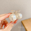 Big crab pin, advanced hair accessory, hairgrip from pearl, summer hairpins, shark, South Korea, high-quality style
