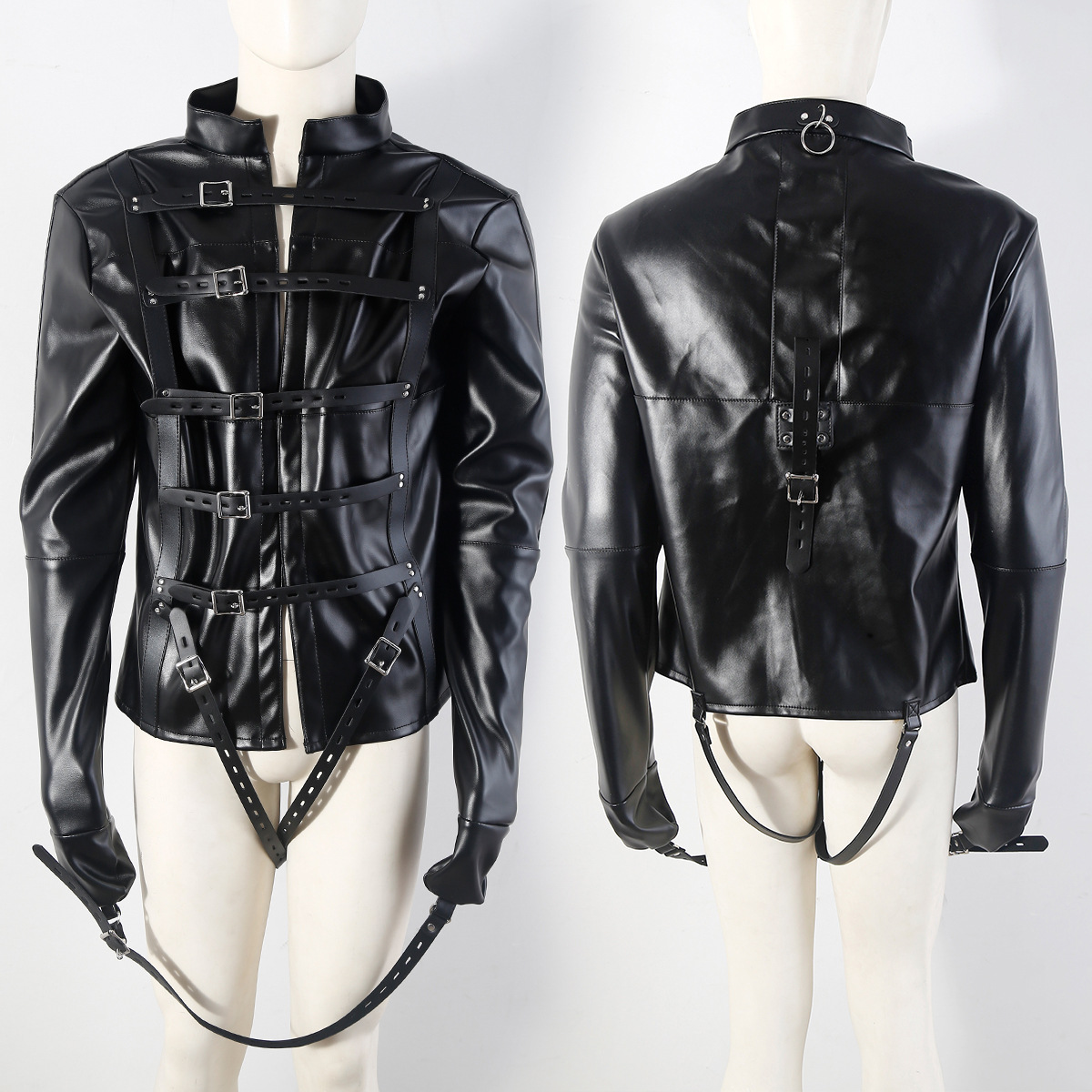 Cuero forzado bondage ropa de amor amor atado artículos de paquete SM sexo sexo de cuero ajustado ropa de reina