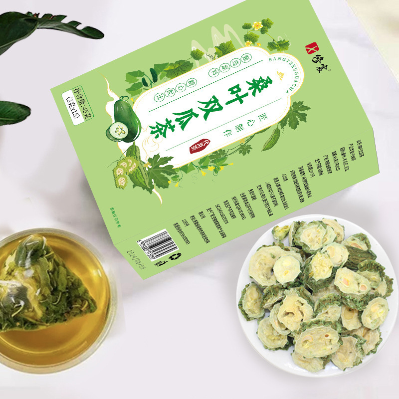桑の葉ダブルメロン茶、桑の葉茶、冬瓜茶、ゴーヤ茶、本格組み合わせ茶、三角袋、亳州花茶|undefined