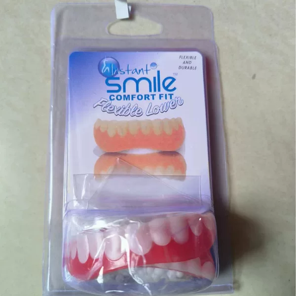 The Fourth Generation White Teeth Cover Dentures Sticker Silicone Emulation Teeth Braces Whitening Teeth Smile Denture Cover
