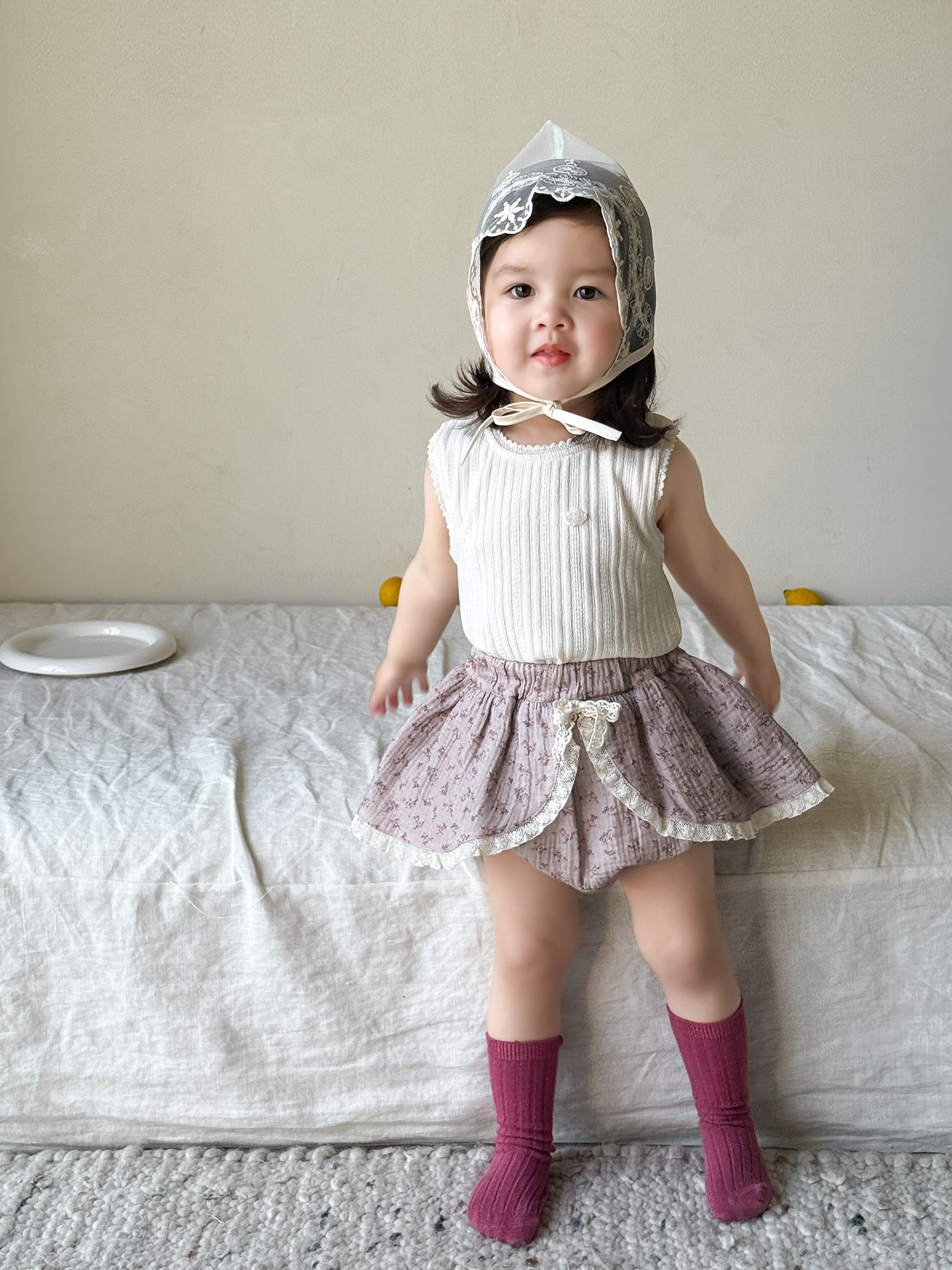 Caña de pera ropa para niños chaleco para niñas verano delgado 2025 nuevo top sin mangas de malla para niños ropa para bebés y niñas