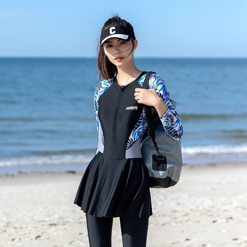 2025 nuevo conservador vestido de primavera pantalones deportivos de mangas largas trajes de baño de mujer trajes de baño de mujer fábrica de comercio de adultos