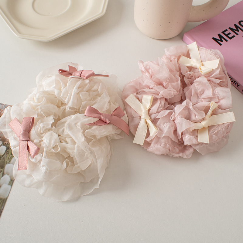 Women's Casual Sweet Bow Knot Cloth Pleated Hair Tie display picture 1