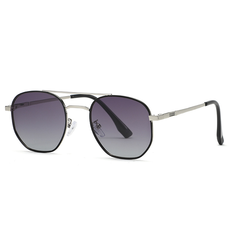 Black silver frame gradient gray