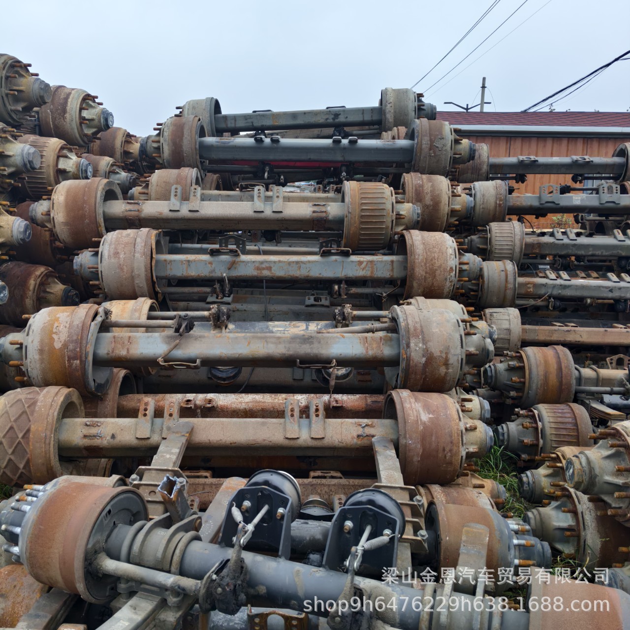 Export American, German, and Chinese Style Trailer Rear Axle 13-16 Ton Semi-Trailer Axle Assembly, Truck Rear Axle Assembly