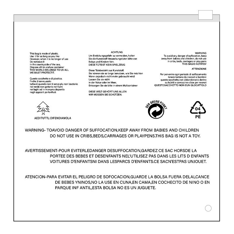 En stock bolsa de cremallera de advertencia transparente bolsa de cremallera esmerilado Comercio exterior bolsa universal transfronteriza Temu bolsa de embalaje de ropa