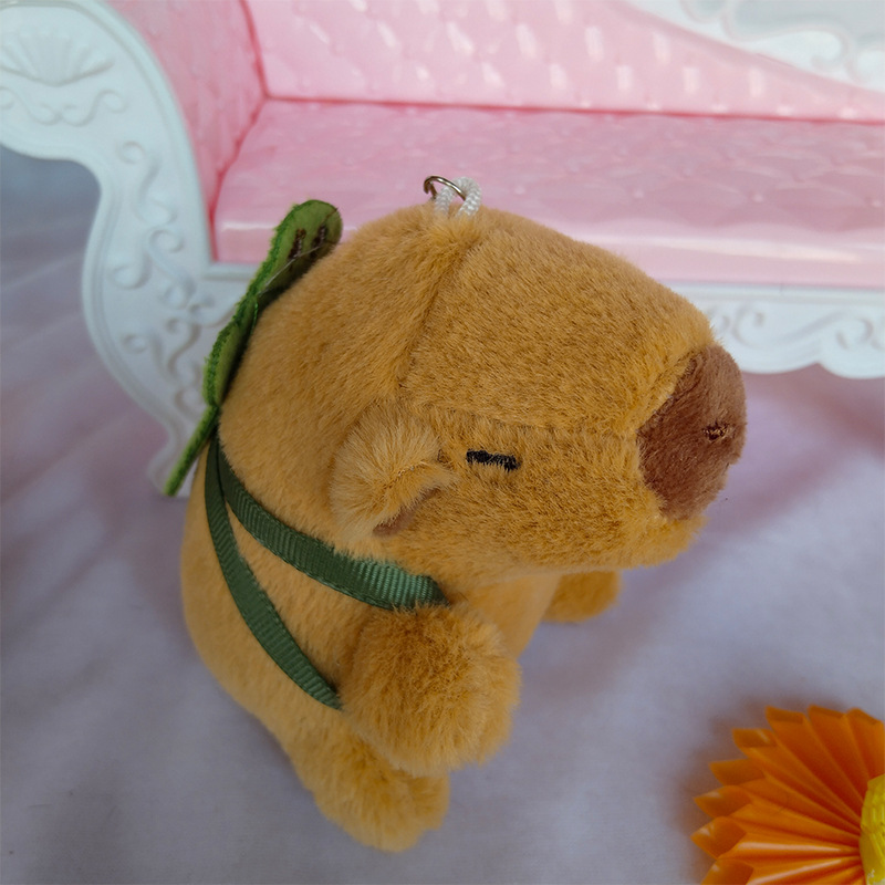 Christmas Capybara Plush Scarf Pendant Keychain Bag Charm Cute Capybara Accessories