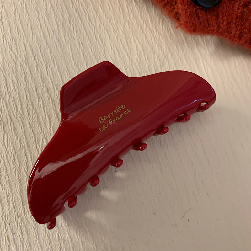 Rode serie! Acetaat grote clip letter goud merk achter hoofd opgestoken haai clip haaraccessoires hoofdtooi haarspeld voor vrouwen_voghion.com