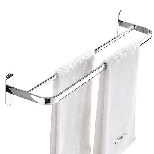 No punching towel rack stainless steel bathroom pendant bath towel hook bathroom single pole double pole bathroom towel bar