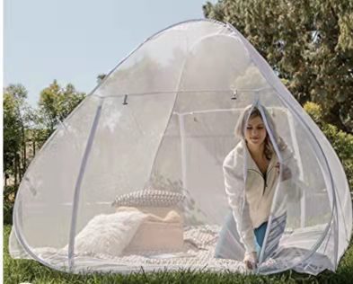 Export-ready, no-installation mosquito net for home use—no stand required, fits 1.8m beds, shatterproof design for kids, 1.5m size, Mongolian yurt-style for international trade