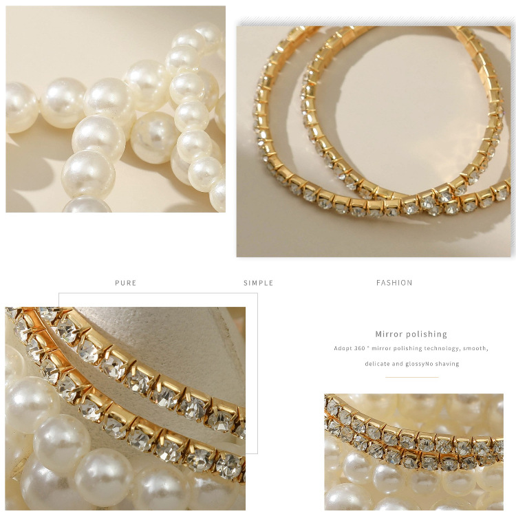 Bracelet En Diamant Perle Multicouche Rétro En Gros Nihaojewelry display picture 8