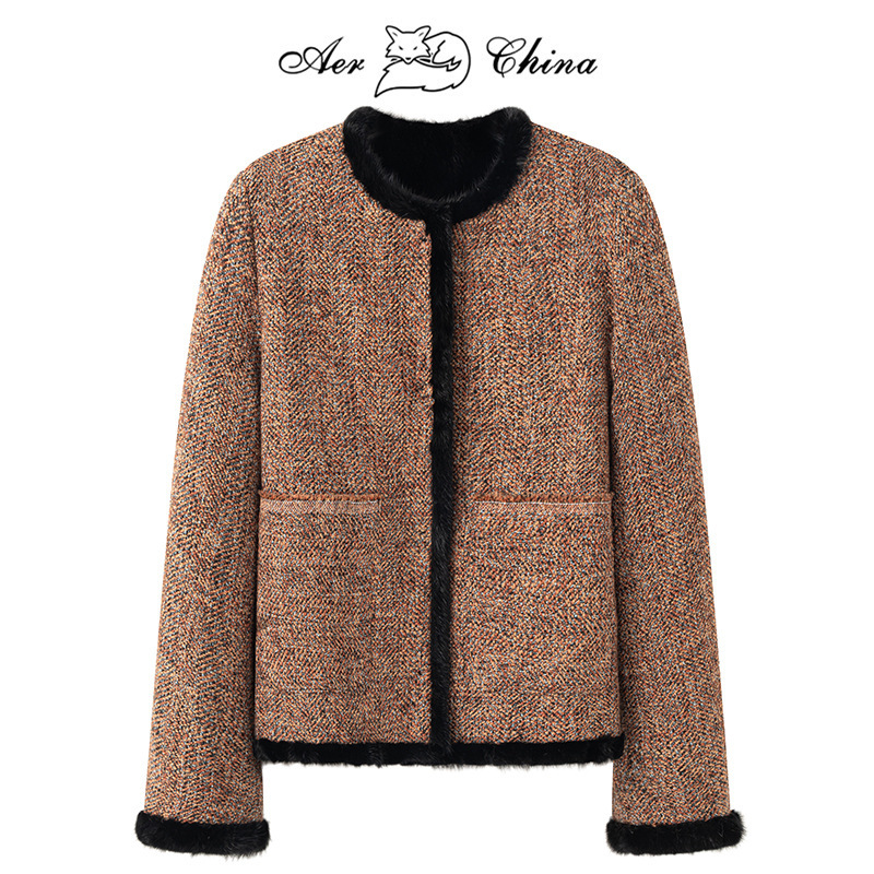 Haining 2026 Winter New Style Mink Fur Coat for Women, Double-Sided Wear, Young Style Mink Fur Coat, Fashionable for Women