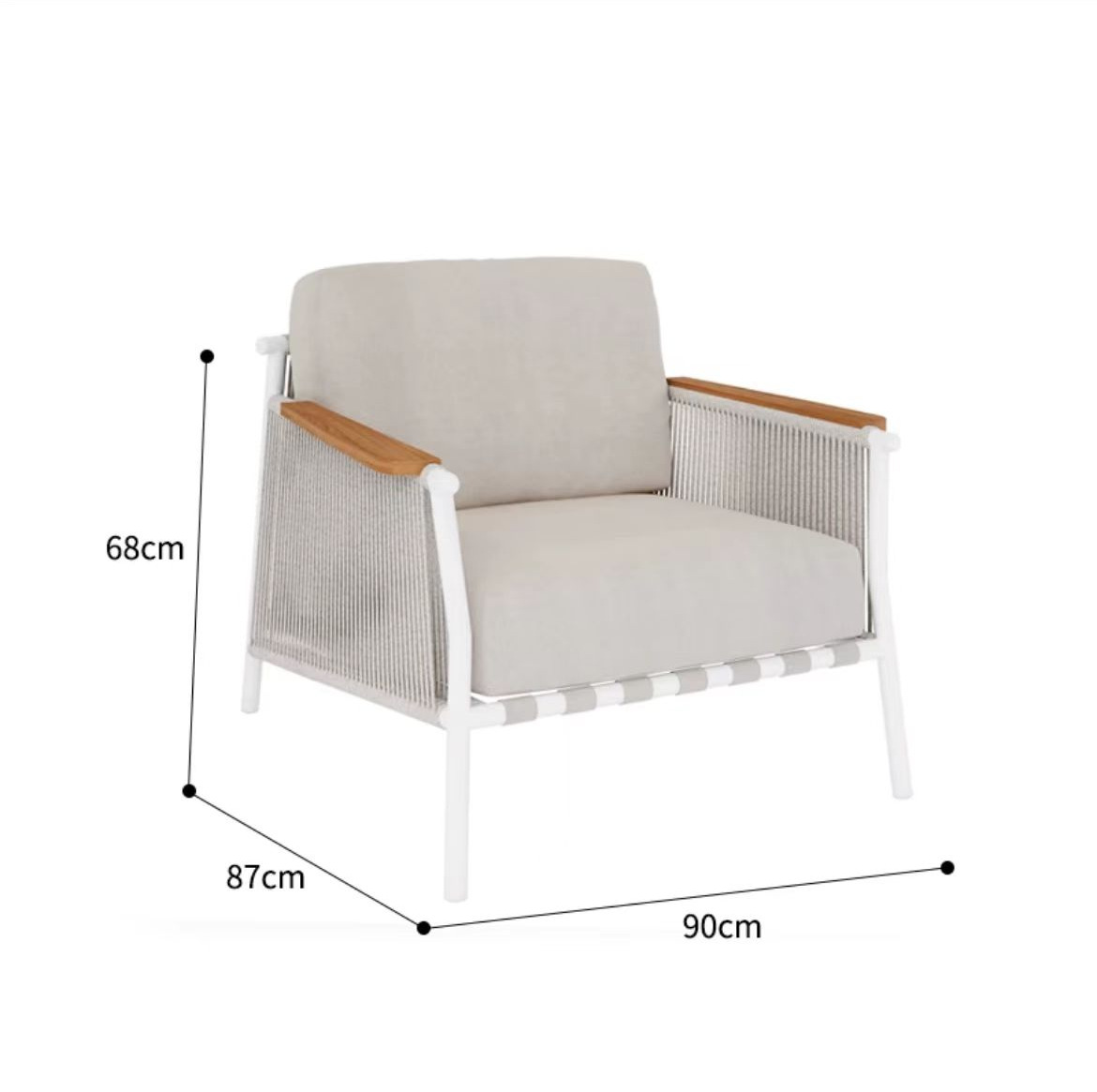 Sofá de caña al aire libre a prueba de agua y protección solar patio al aire libre ocio balcón sofá combinación de caña silla muebles de jardín