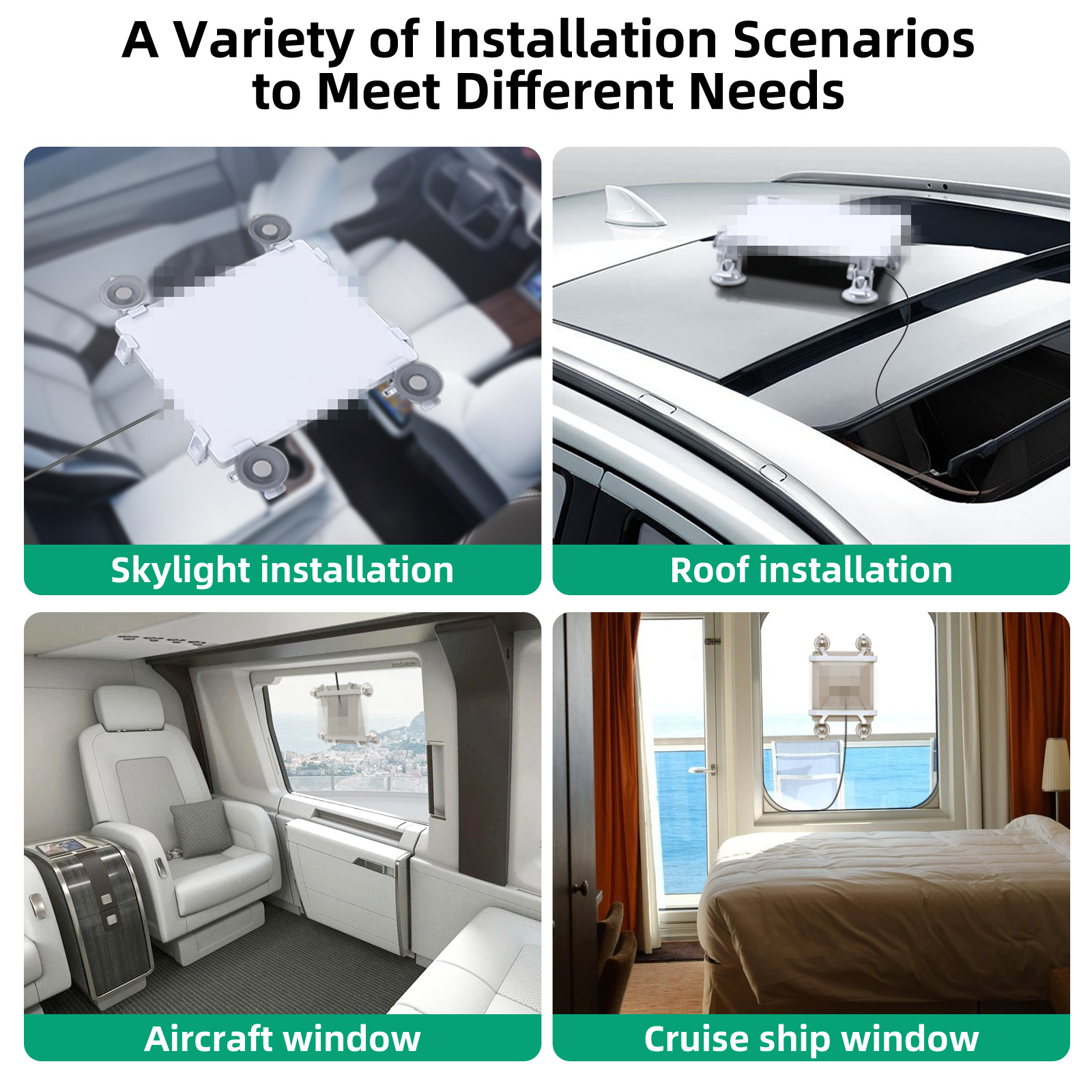 For Mini Devices, Car Suction Cup Mount, Star Mini Car Roof, Sunroof, Front Window, Rear Window Glass Suction Cup Mount