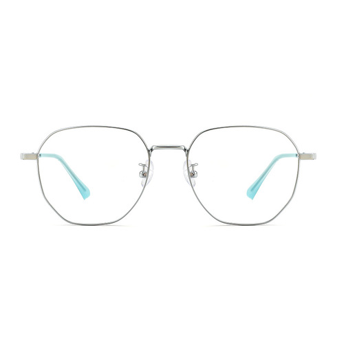 Kedixun non-magnetic retro glasses frames for men and women, full frame 86304 polygonal ultra-light myopia glasses frames wholesale