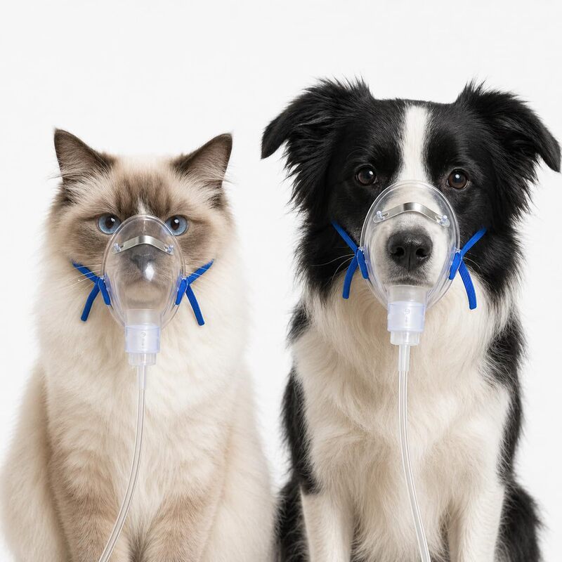 Cross-Border Pet Oxygen Mask Suitable for Cats and Dogs, Compatible with Oxygen Generators, Pet Oxygen Mask