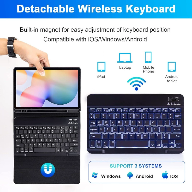 Samsung, совместимый планшет-ноутбук, защитный чехол, клавиатура, S10, Bluetooth, S9, на заказ
