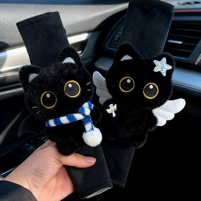 Sürətlər qutusu və əl tormozu başlıqları | Anti-Stranglehold - angel-black-cat-bat-black-cat-blue-and-white-scarf