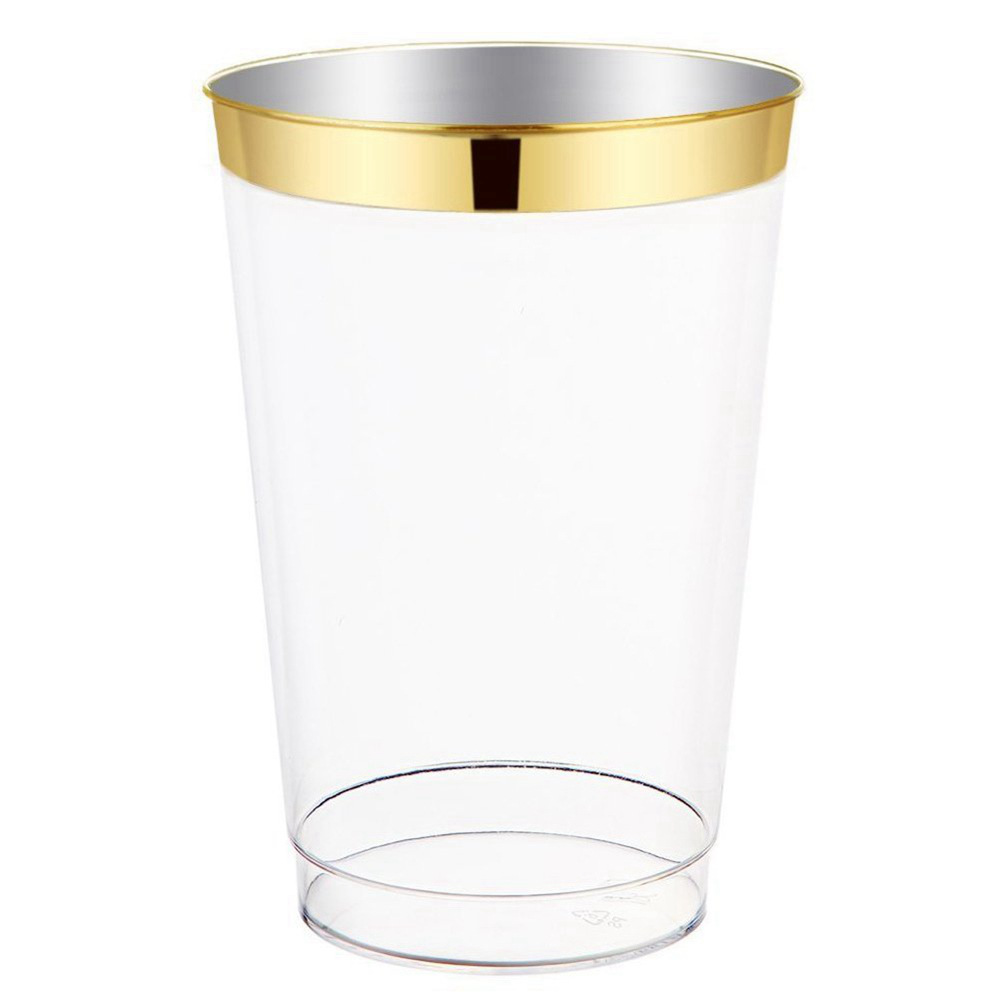 Taza de Phnom Penh rosa de 10oz Taza de Phnom Penh transparente desechable Taza de plástico de material PS Utensilios para beber