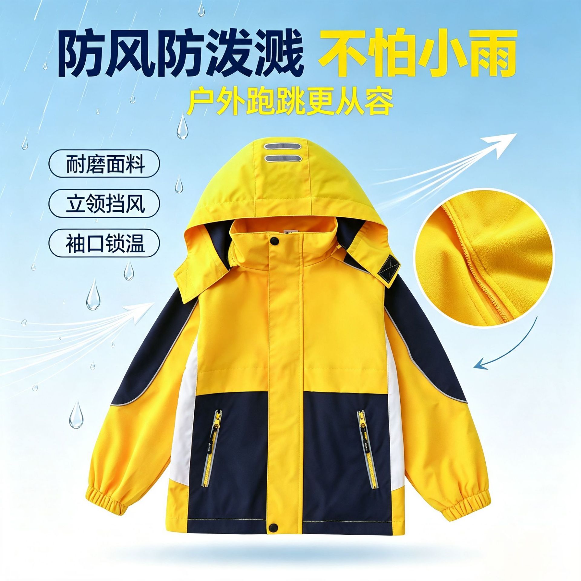 Primary school uniforms, children's windbreakers with fleece lining, kindergarten uniforms, detachable windbreakers, three-in-one class uniforms