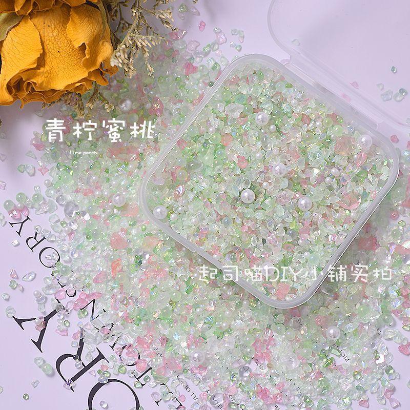 新款碎石风暴创意手工diy不规则矿石碎填充物美甲珍珠装饰配件|undefined