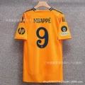 24-25 real madrid away game no. 9 star + champions league armband + hp