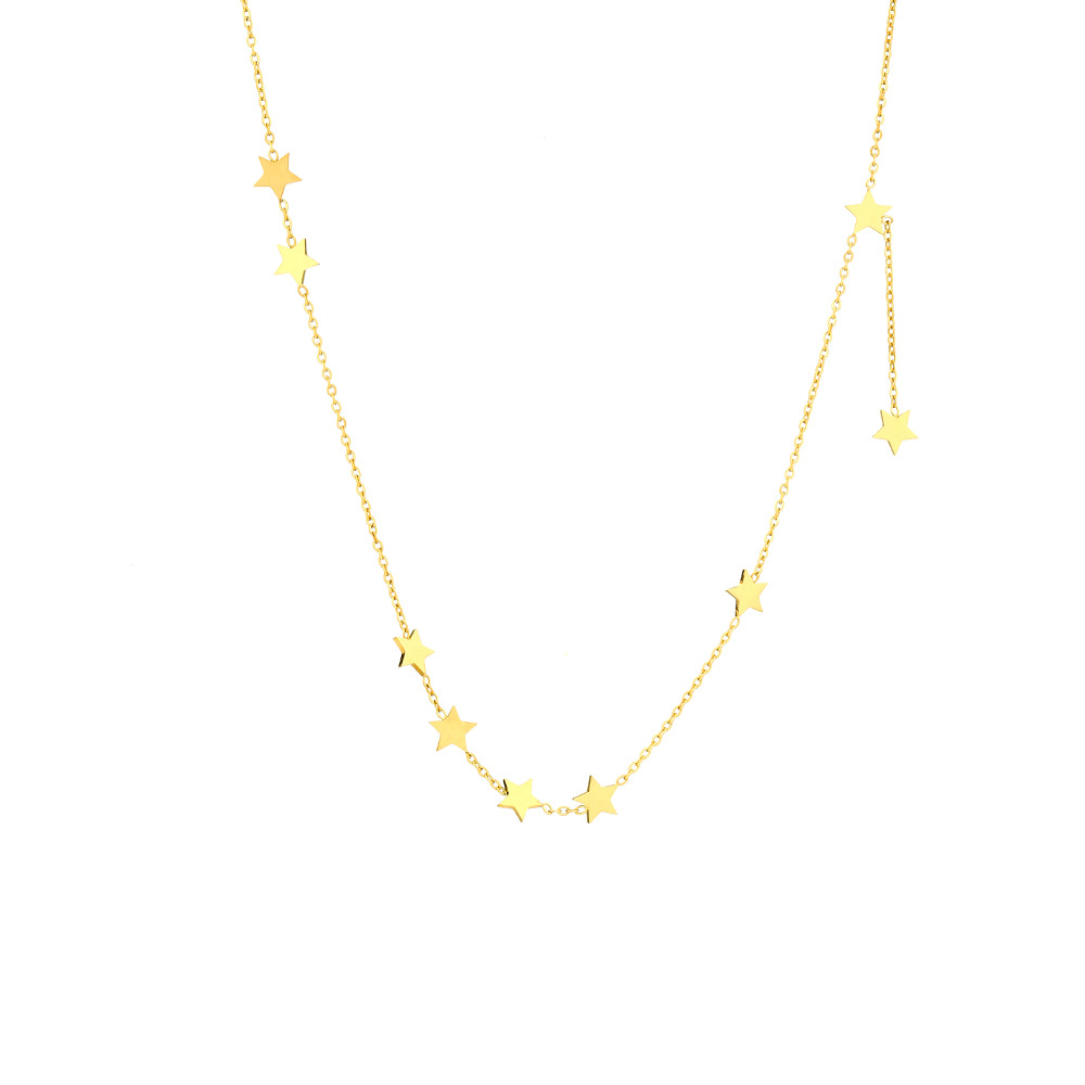 Acero Titanio Chapados en oro de 18k Estilo IG Estilo Simple Enchapado Estrella Collar Colgante display picture 2