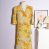 Желтая летняя длинная юбка, платье, французский стиль