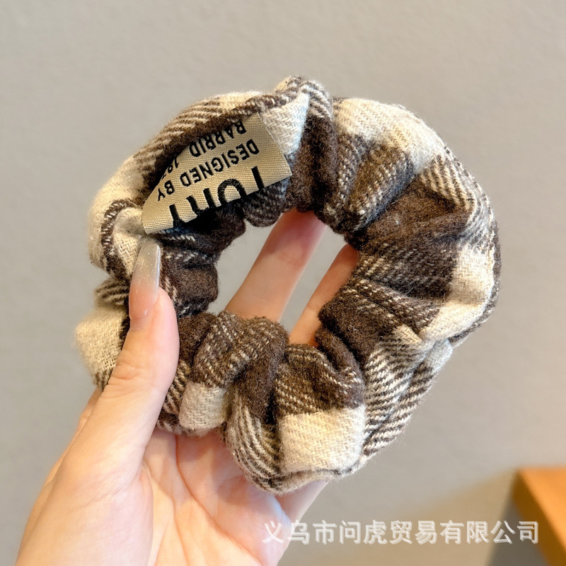 Lazo para el cabello de intestino grueso de encaje de alta calidad de Corea para mujer, banda elástica y duradera, bufanda cuadrada de todo fósforo, cuerda para la cabeza, accesorios para el cabello