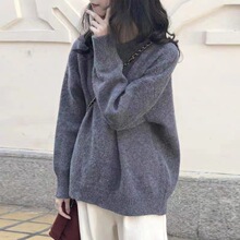 新款秋冬毛衣女宽松慵懒女外穿厚日系森系韩版针织衫套头女小个子