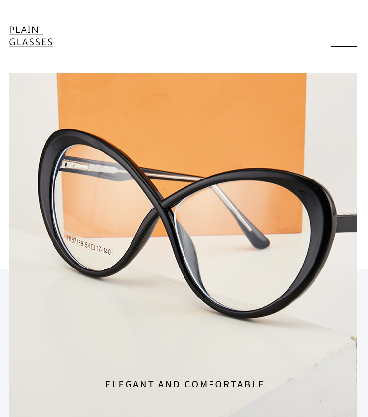 87189 TR90圆形板材眼镜框 时尚眼镜架 拼色防蓝光眼镜电脑眼镜框详情5