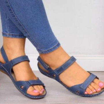 summer breathable comfortable casual sandals flat wedge heel open…