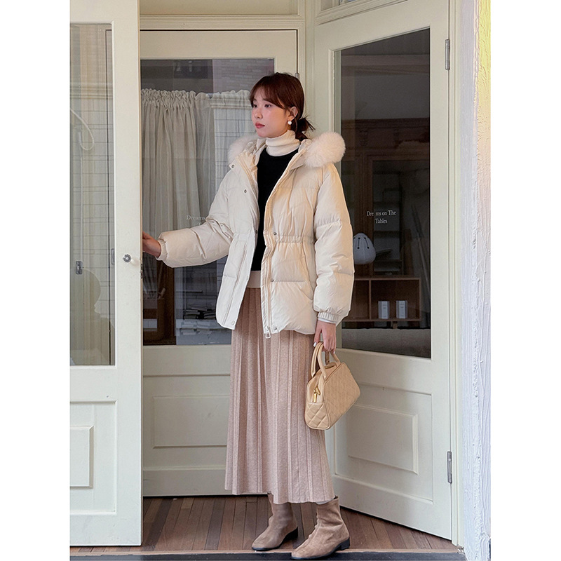 【风琴棉花糖 3色】歌铭高腰针织半身裙女冬季中长款百褶裙N608B