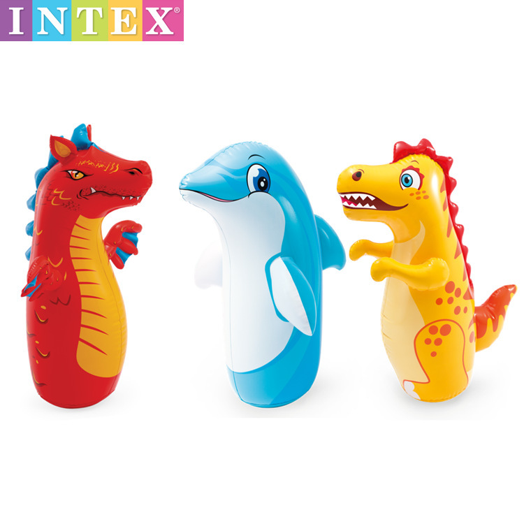 Intex 44669 3D animal tumbler juguetes inflables de los niños bolsa de boxeo de fondo de inyección de agua juguetes de ocio