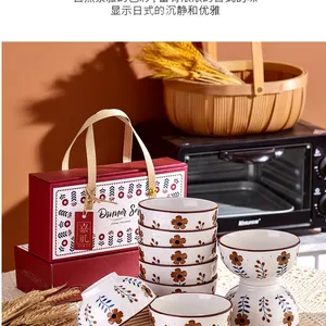 复古翠花碗筷套装开业活动伴手礼实用赠送小礼品批发陶瓷餐具套装