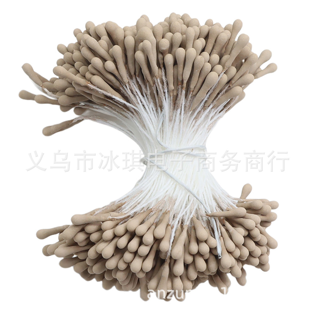 2 mm, 390 piezas, núcleo de flor mate, flor artificial, estambre de yeso ecológico, material para rosas y lirios, cabezal a juego